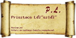 Prisztacs László névjegykártya